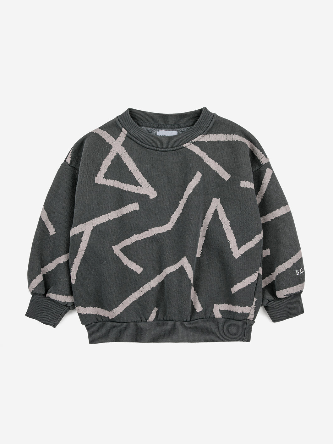 Bobo Choses Lines All Over Sweatshirt Dark Grey