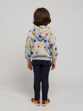 Lade das Bild in den Galerie-Viewer, Bobo Choses Crazy Bicy All Over Zipped Hoodie Light Grey
