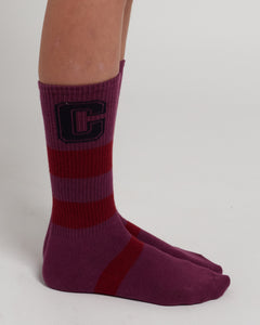 Bobo Choses B.C. Striped Long Socks Purple