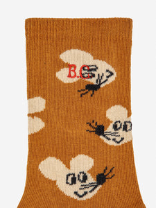 Bobo Choses Mouse All Over Long Socks Curry