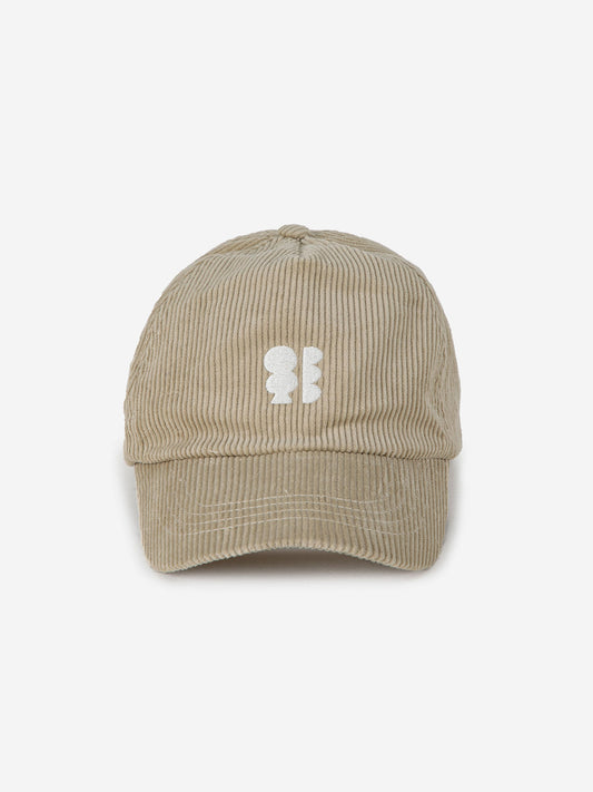 Bobo Choses  Embroidered Corduroy Cap Offwhite