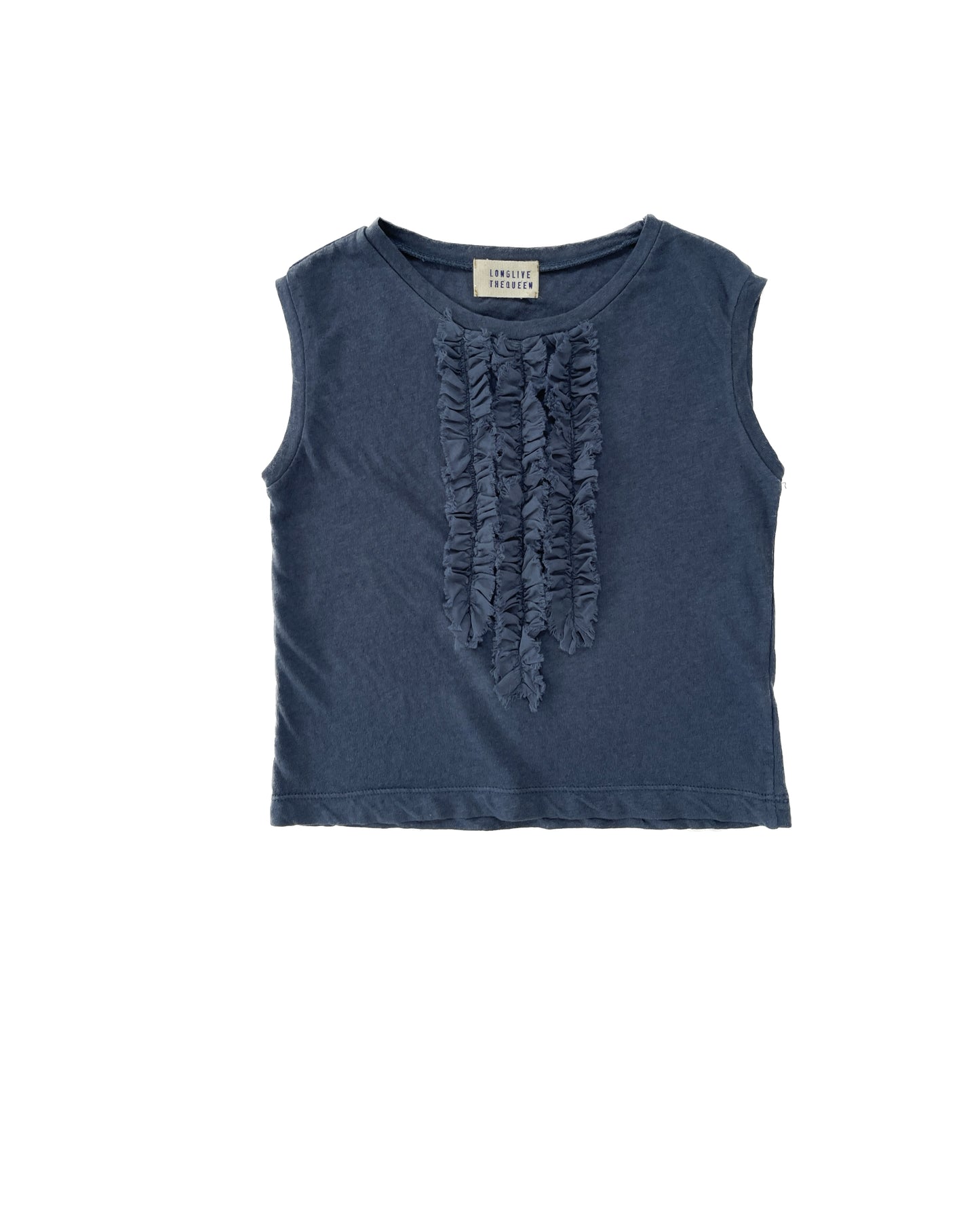 Long Live the Queen Tee Top Ruffles Indigo Blue