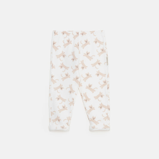 Weekend House Kids Cat All Over Baby Leggings White