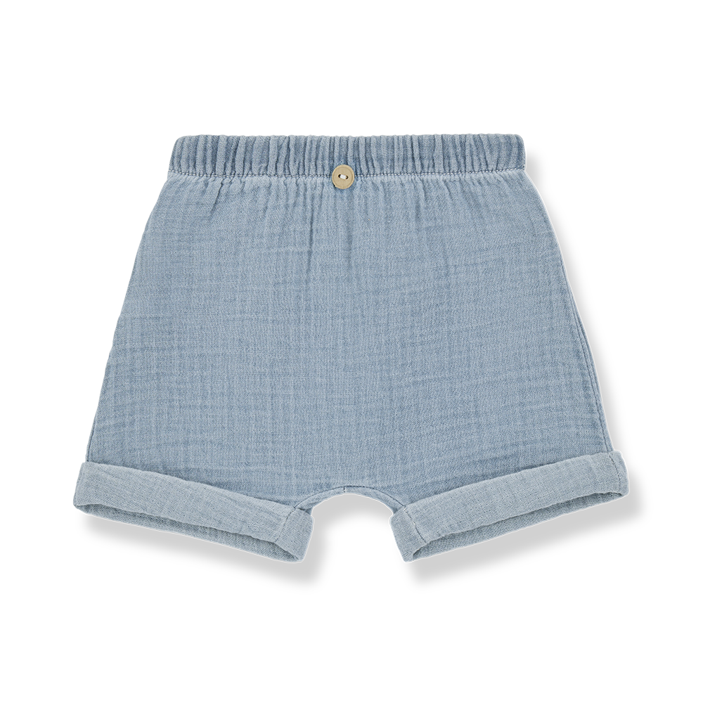 1+ in the Family Bermudas Angelo Washed Denim Musselin