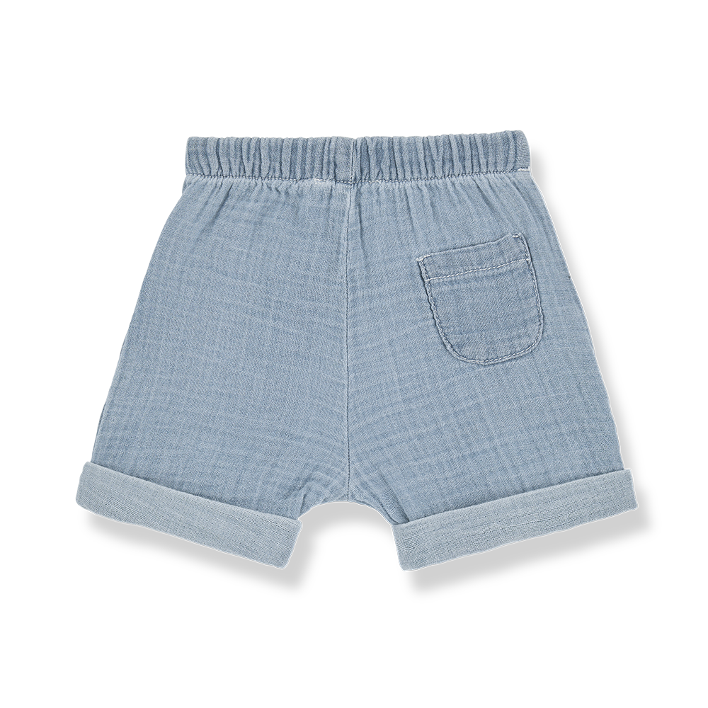 1+ in the Family Bermudas Angelo Washed Denim Musselin