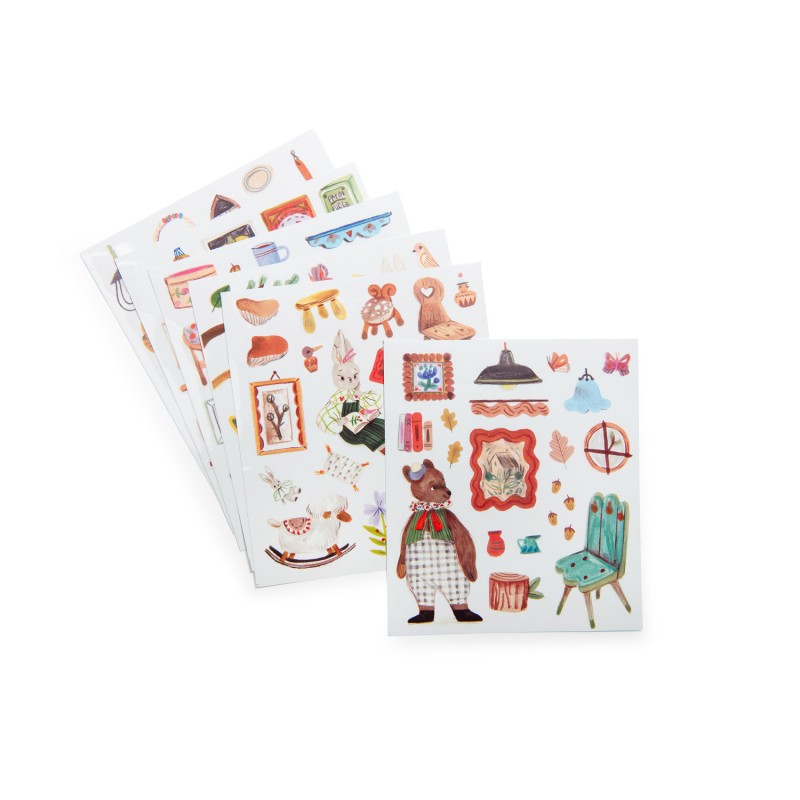 Moulin Roty Malheft Les Minouchkas mit Sticker