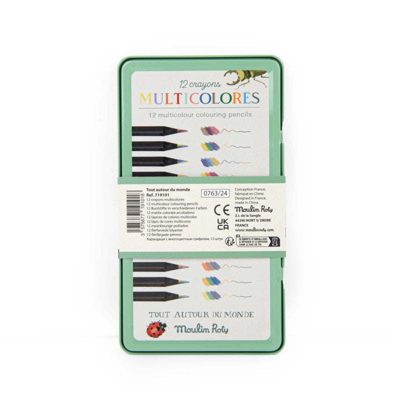 Moulin Roty 12 Farbstifte -  Tout autour du Mondé