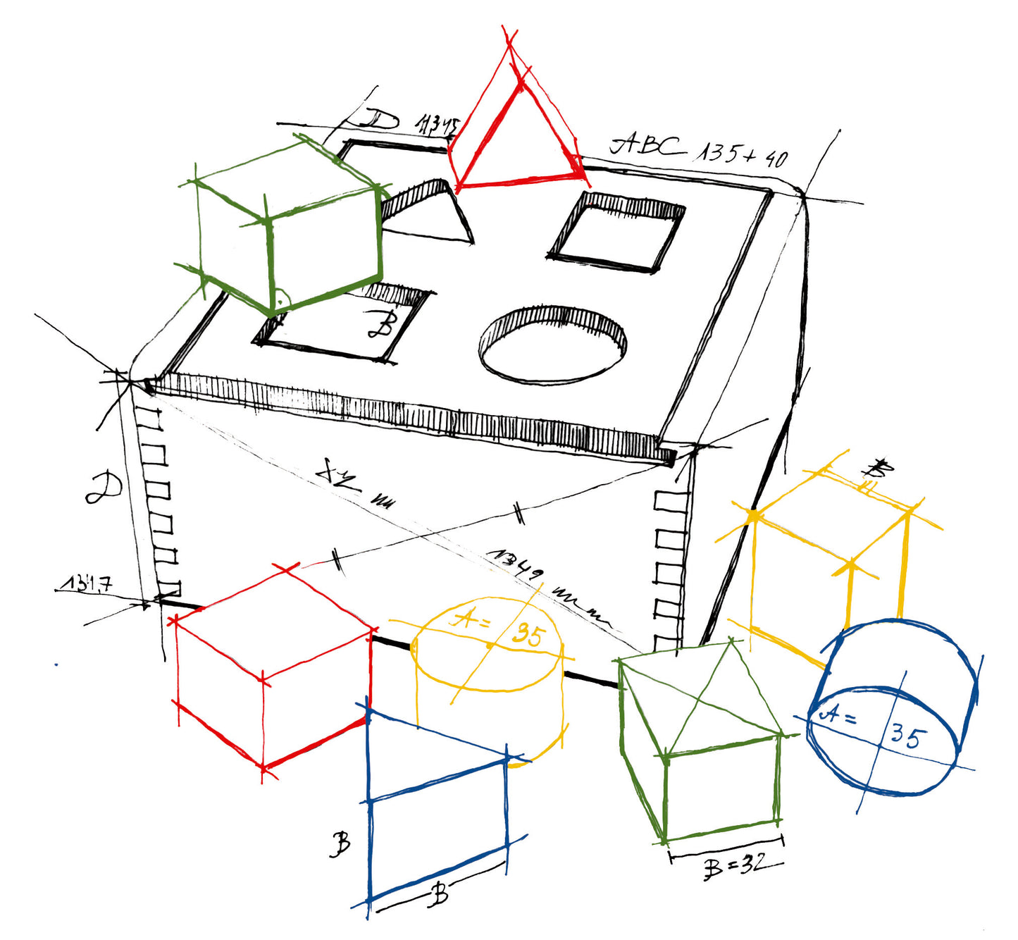 Wooden Story Shape Sorter