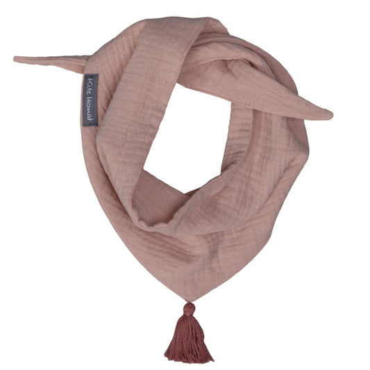Kitzheimat Dreieckstuch Musselin Dusty Rose/Light Rose S