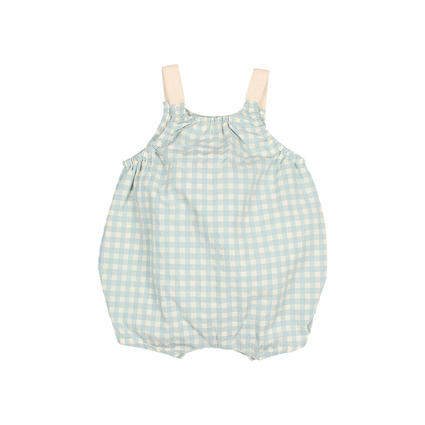 Búho BCN BB Gingham Romper Aqua