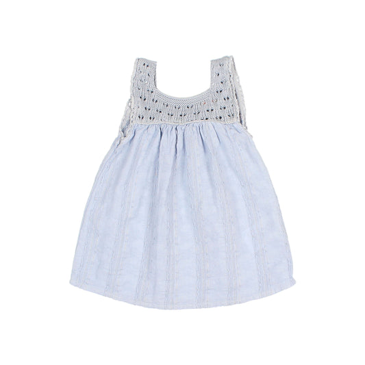 Búho BCN BB Chic Lurex Kleid Sky Blue