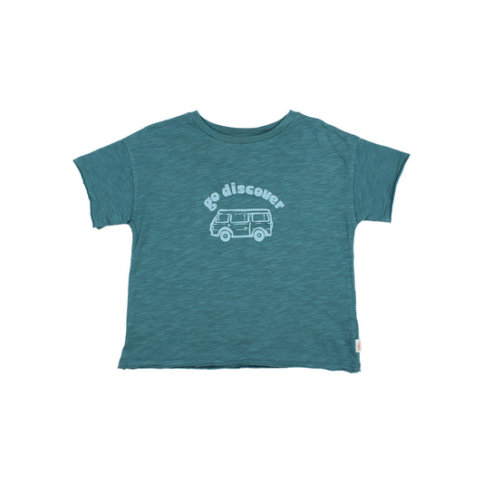Búho BCN Discover T-Shirt Green Lake Rippkragen