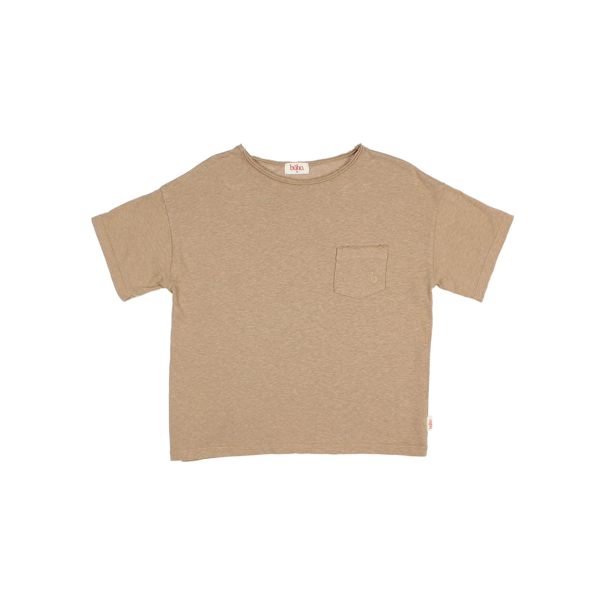 Búho BCN Pocket Leinen T-Shirt Safari