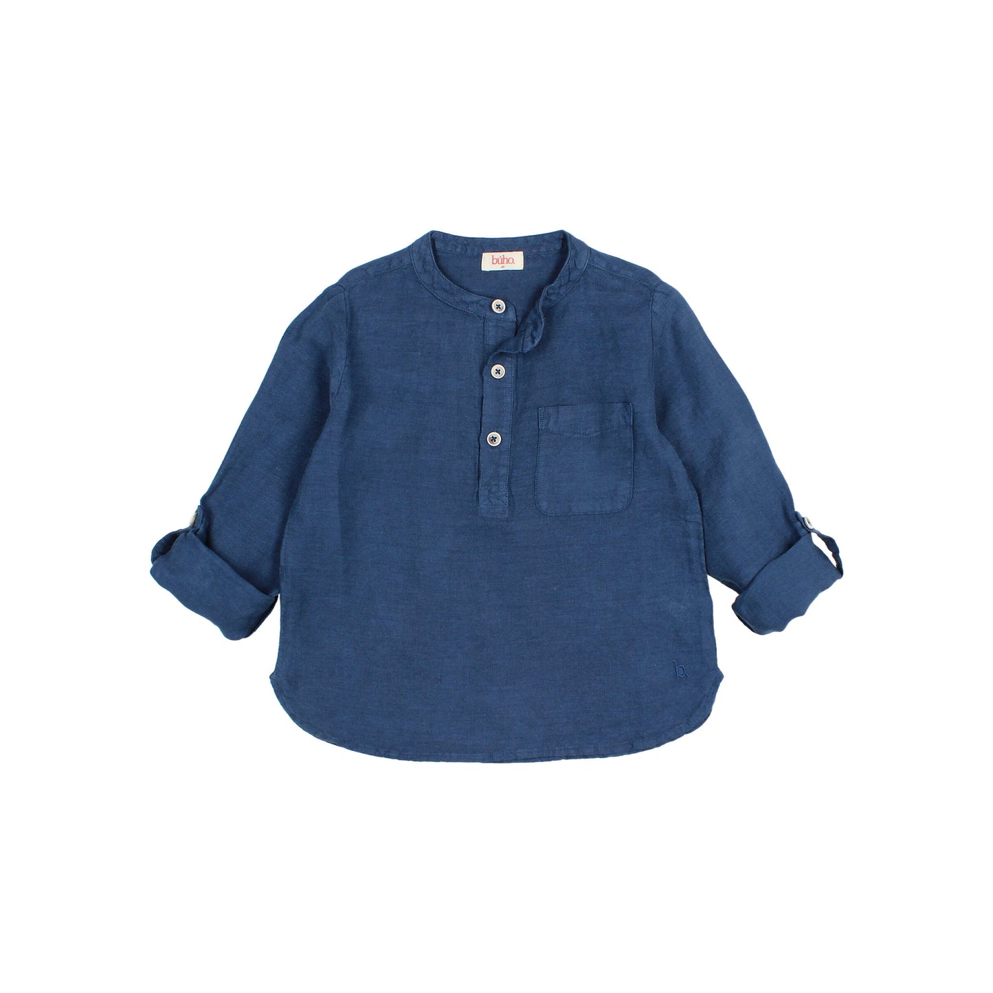 Búho BCN Leinenhemd Kurta Navy