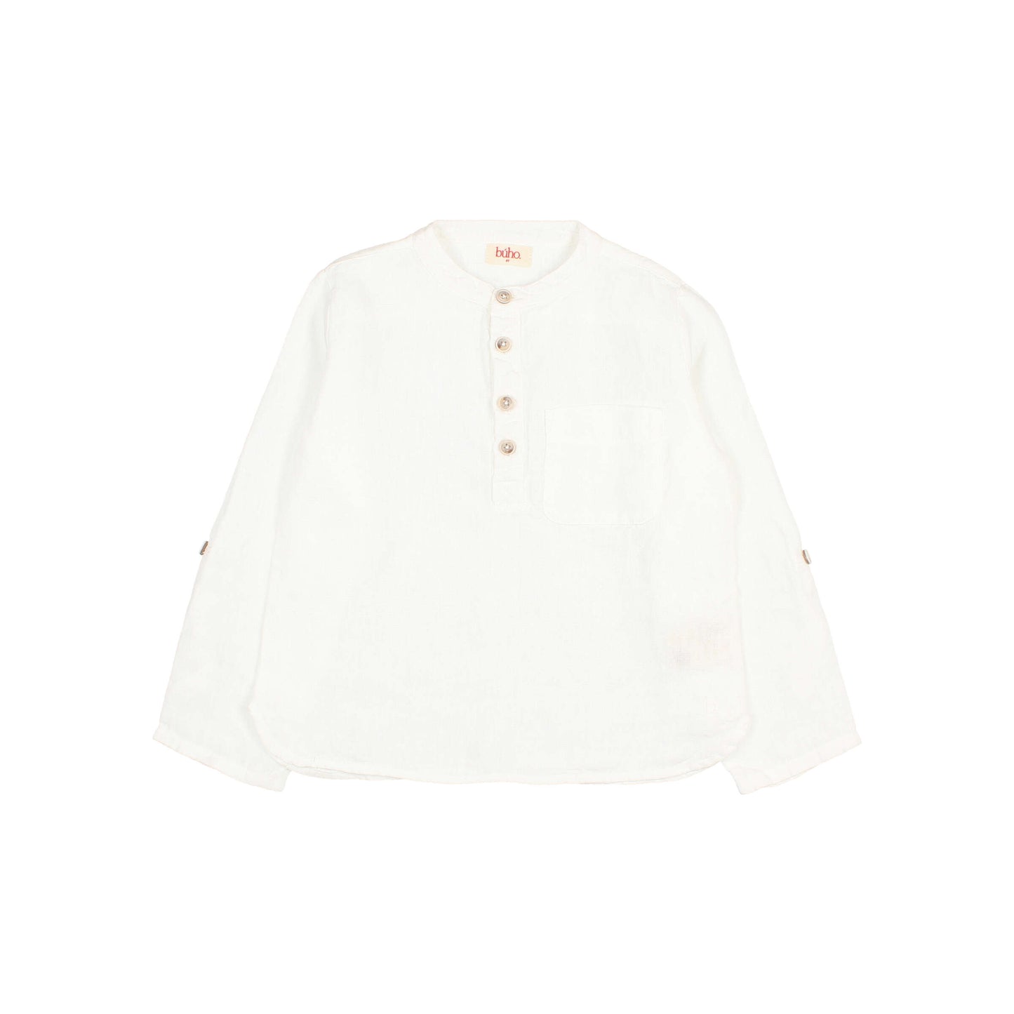 Búho BCN Leinenhemd Kurta White