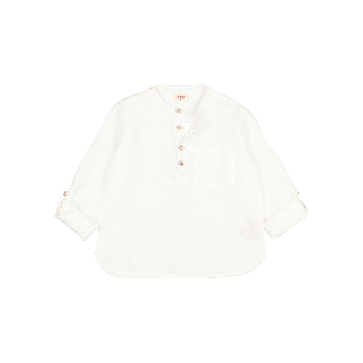 Búho BCN Leinenhemd Kurta White