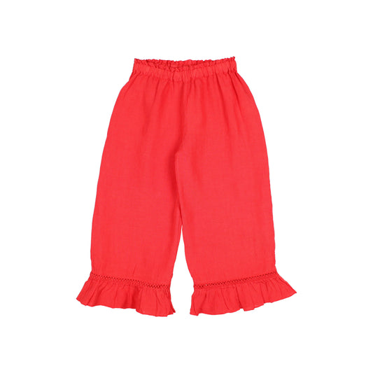 Búho BCN Leinenhose Coral