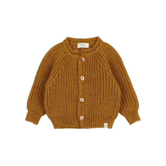 Búho BCN Soft Knit Cardigan Ocre