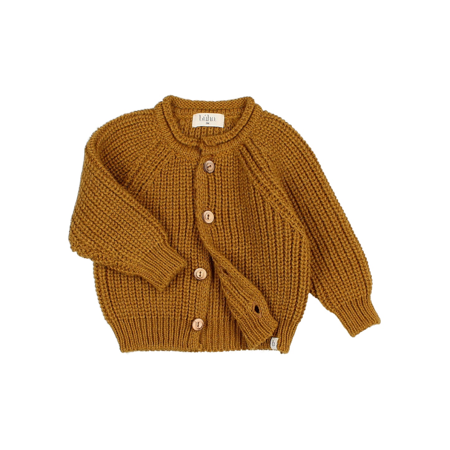 Búho BCN Soft Knit Cardigan Ocre