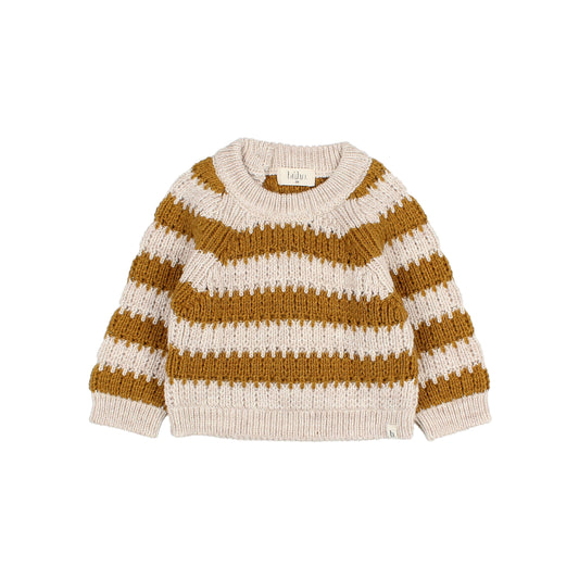 Búho BCN Stripes Pullover Ocre