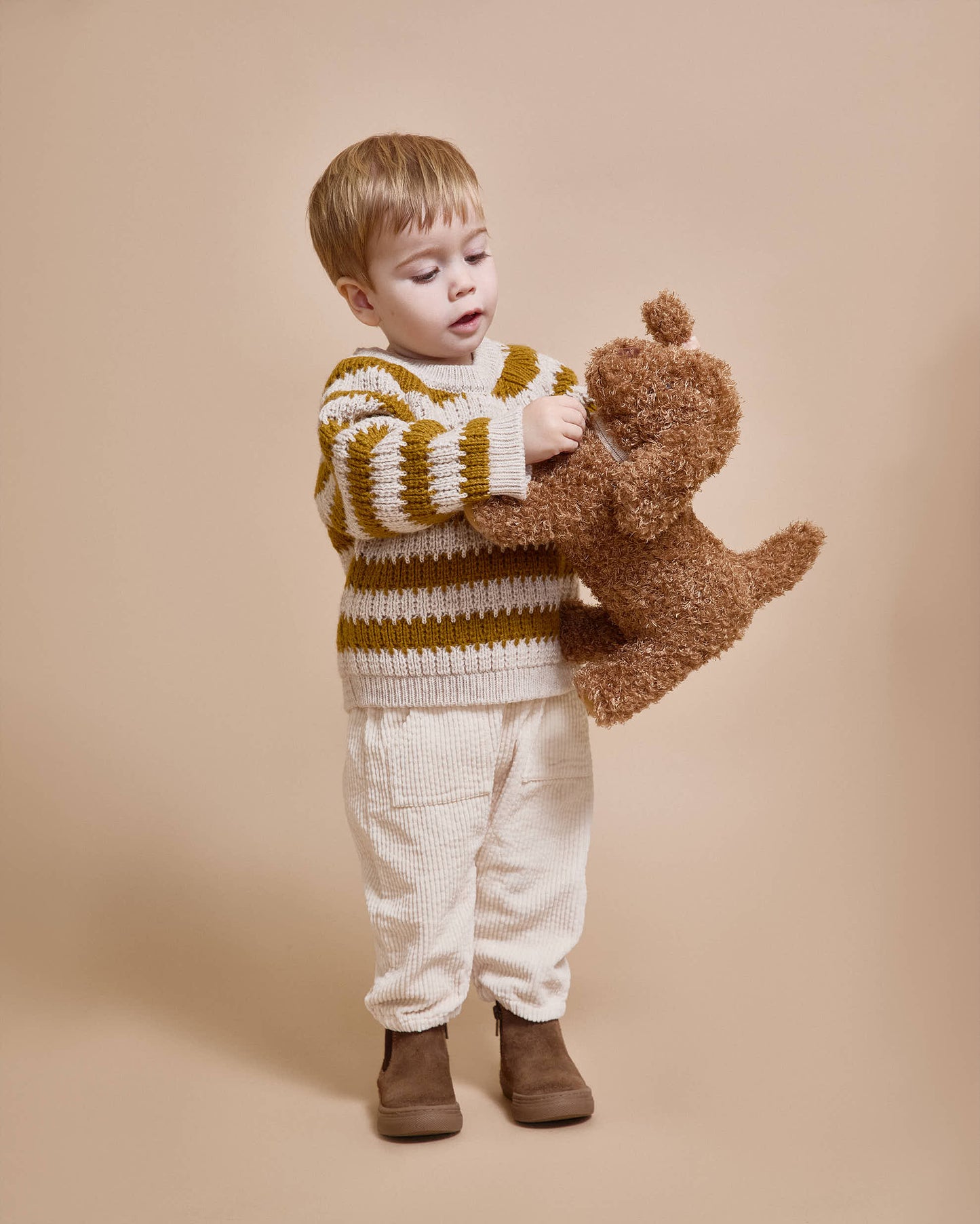 Búho BCN Stripes Pullover Ocre