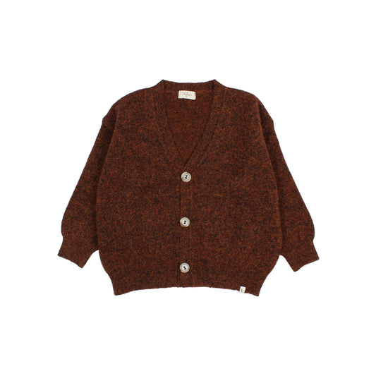 Búho BCN Melange Cardigan Brownie