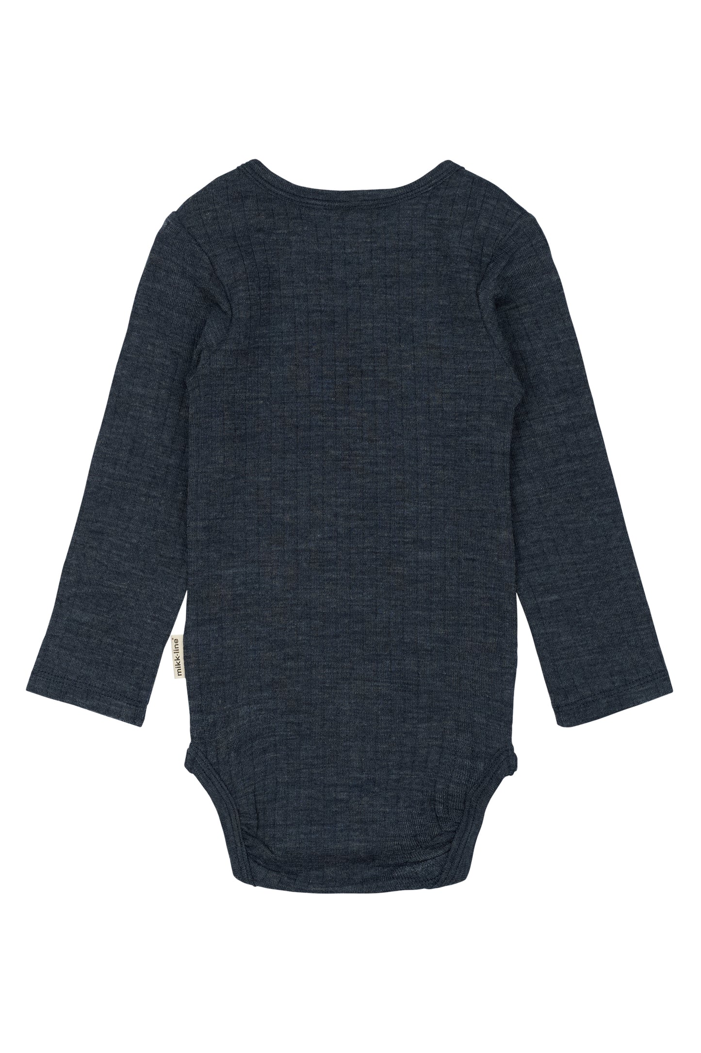 Mikk-Line langarm Body Merinowolle Melange Blue Nights
