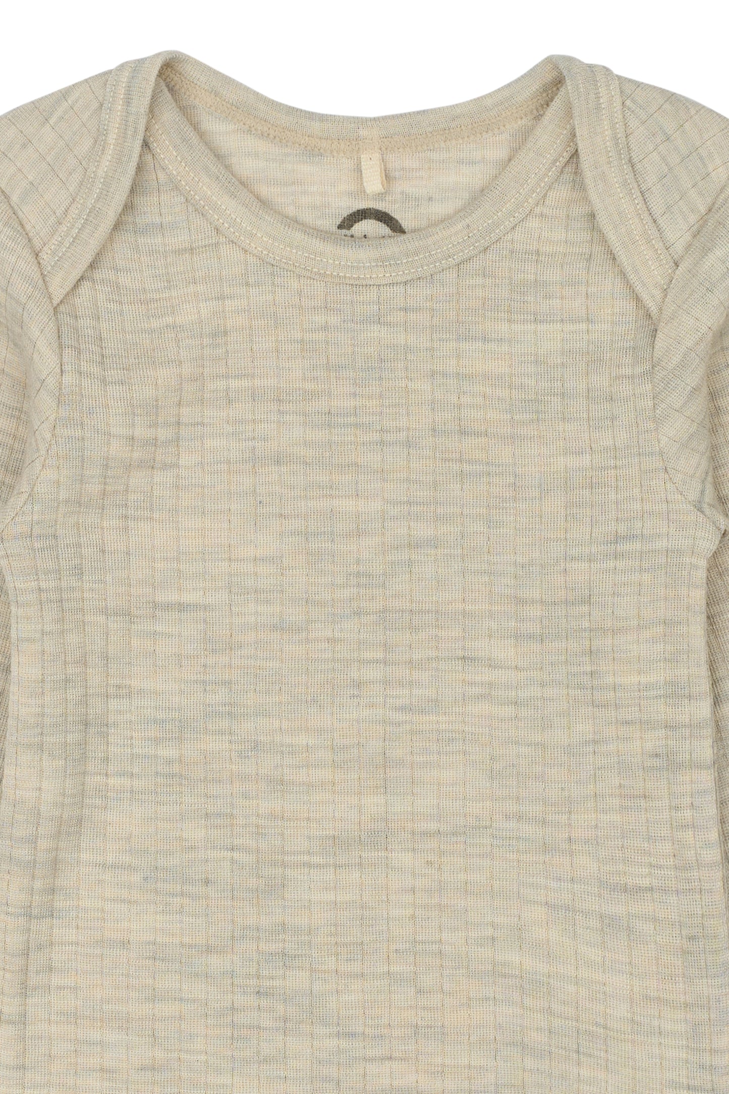 Mikk-Line langarm Body Merinowolle Melange Offwhite