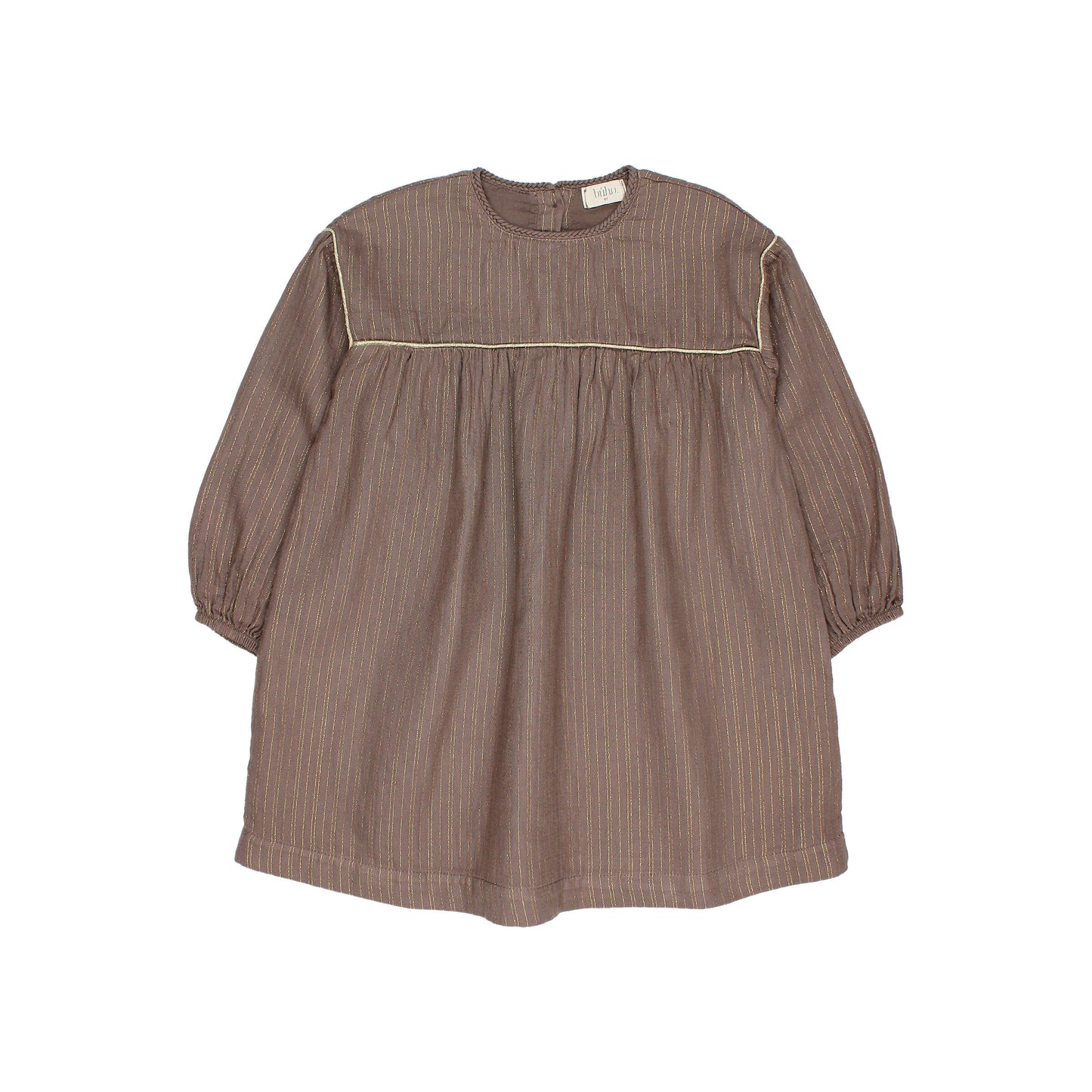 Búho BCN Lurex Kleid Taupe