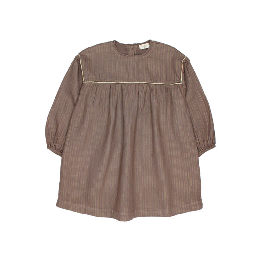 Búho BCN Lurex Kleid Taupe