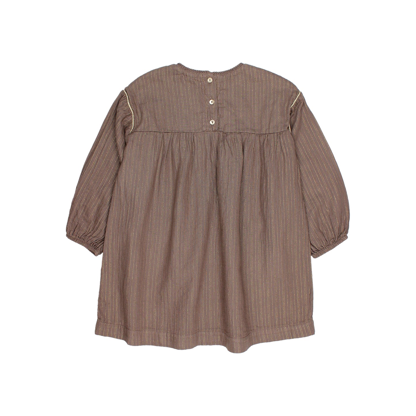 Búho BCN Lurex Kleid Taupe