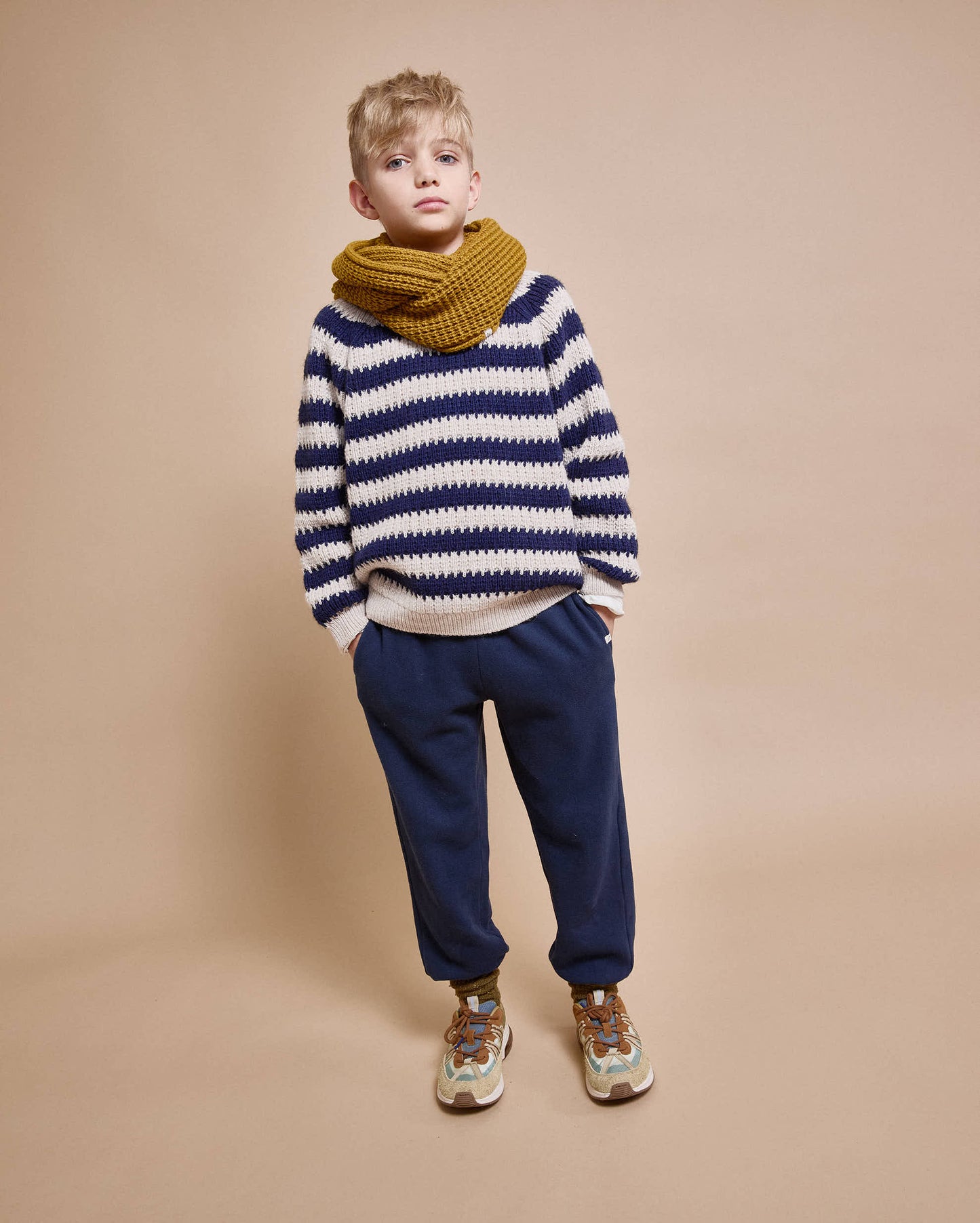 Búho BCN Stripes Pullover Navy