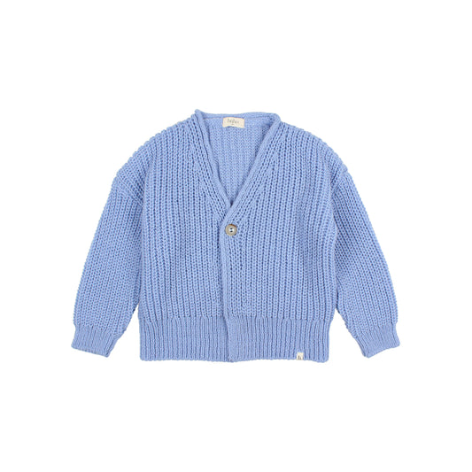 Búho BCN Soft Knit Cardigan Soft Blue