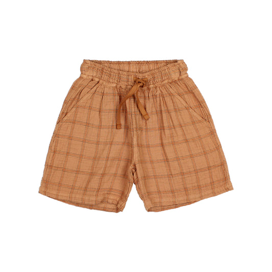 Búho BCN Check Bermudas Honey