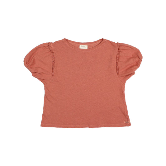 Búho BCN Leinen T-Shirt mit Spitze Argile