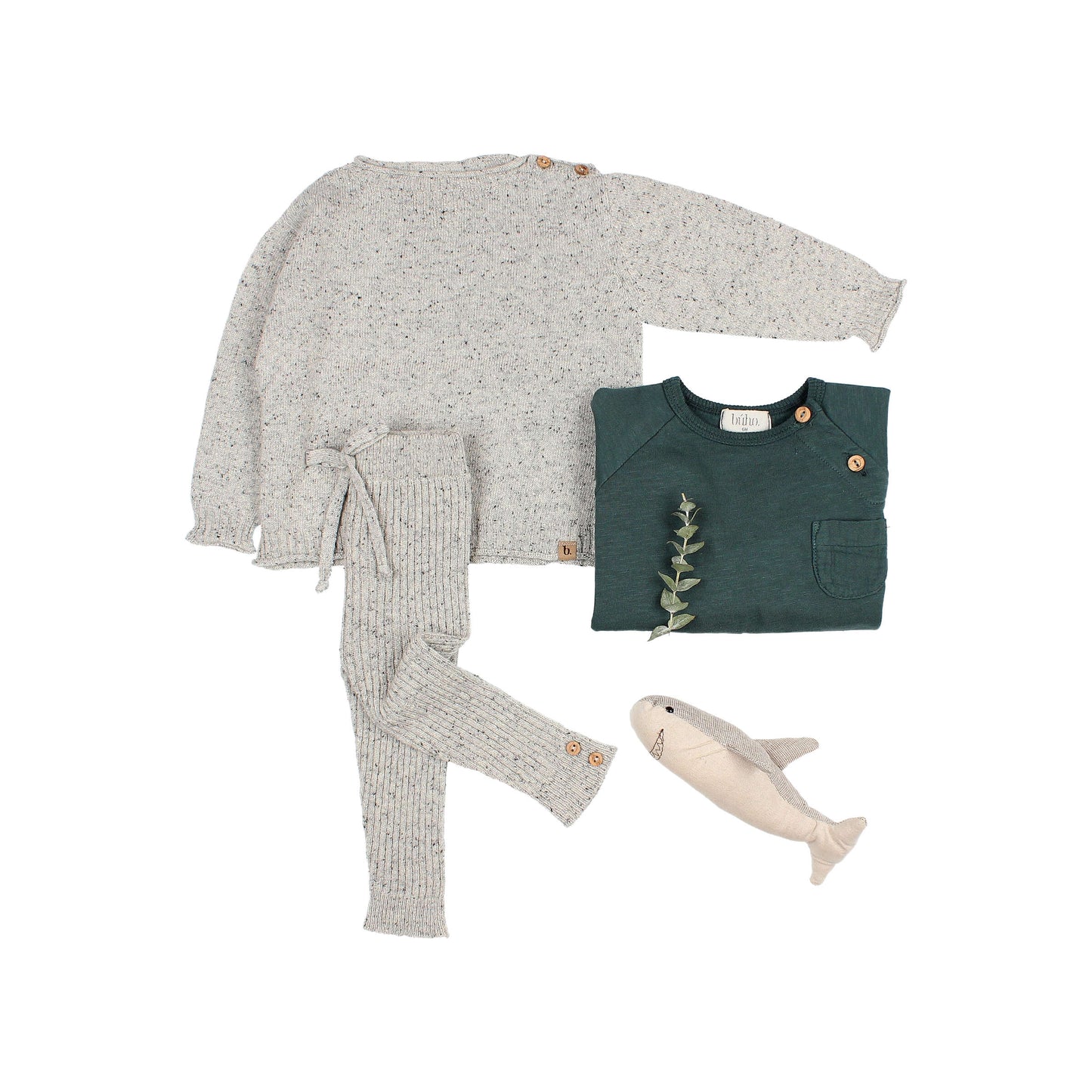 Búho BCN Fine Knit Pullover Light Grey