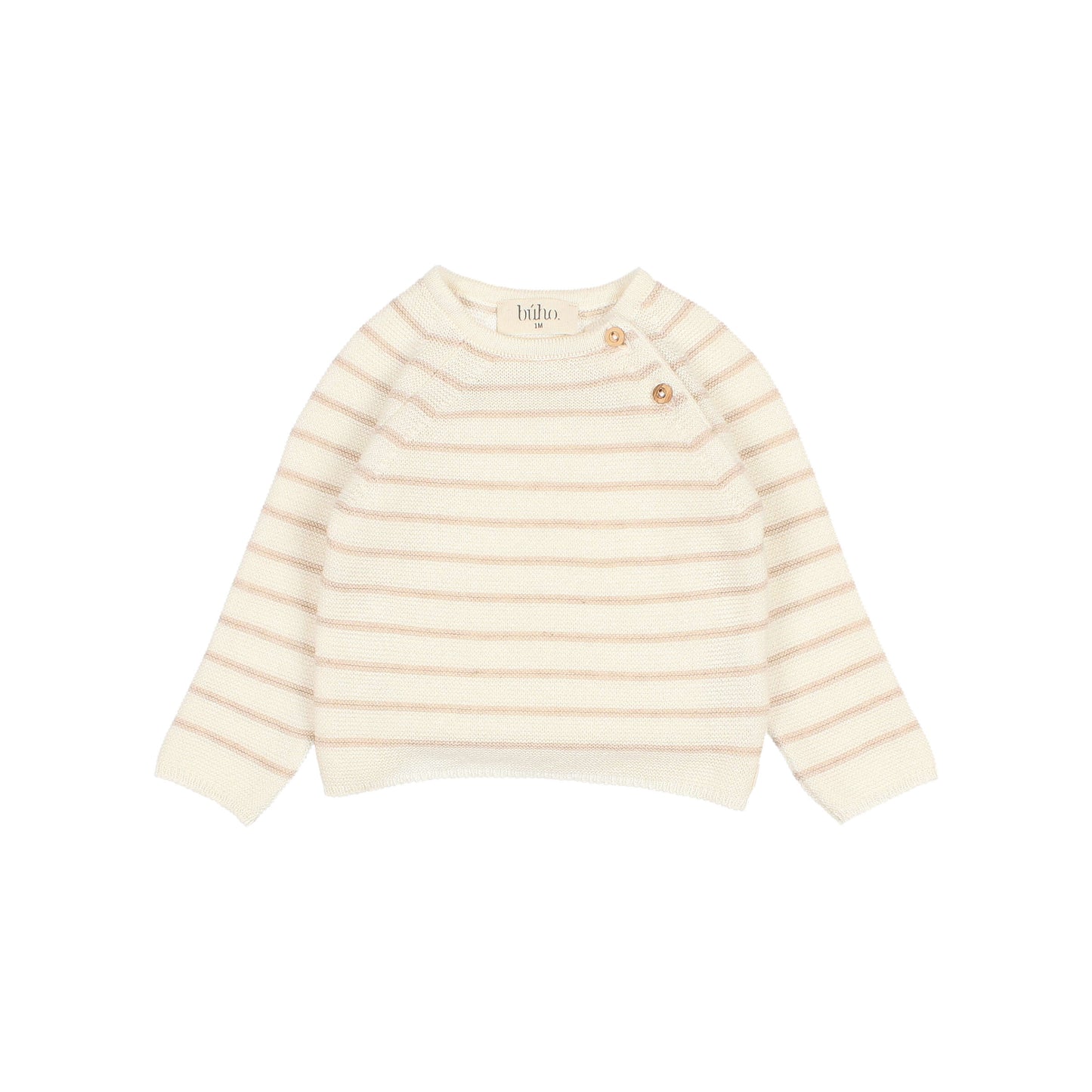 Búho BCN Newborn Stripes Pullover Sand