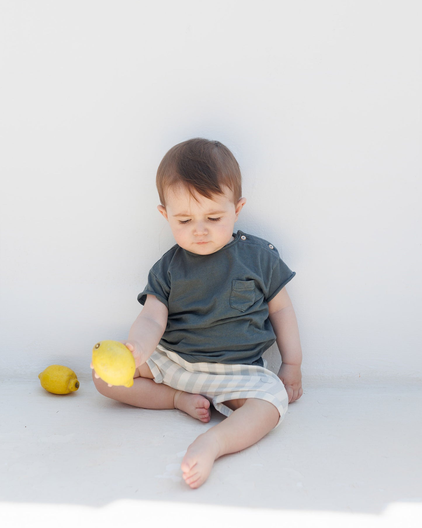 Búho BCN Stripes Shorts Sky Grey