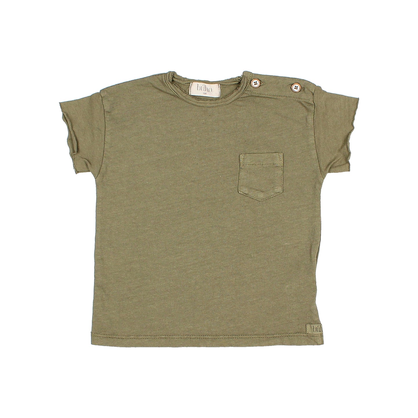 Búho BCN Leinen T-Shirt Khaki