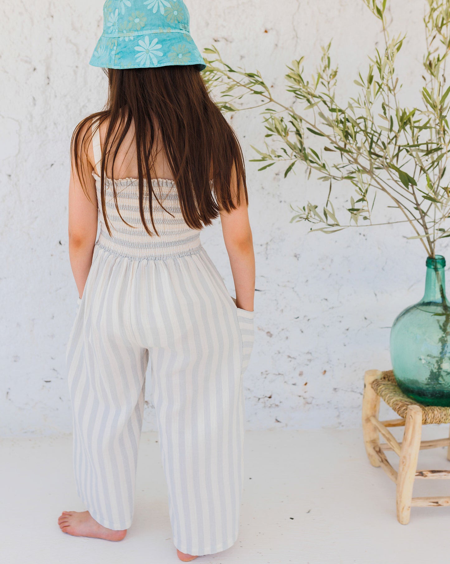 Búho BCN Stripes Jumpsuit Sky Grey