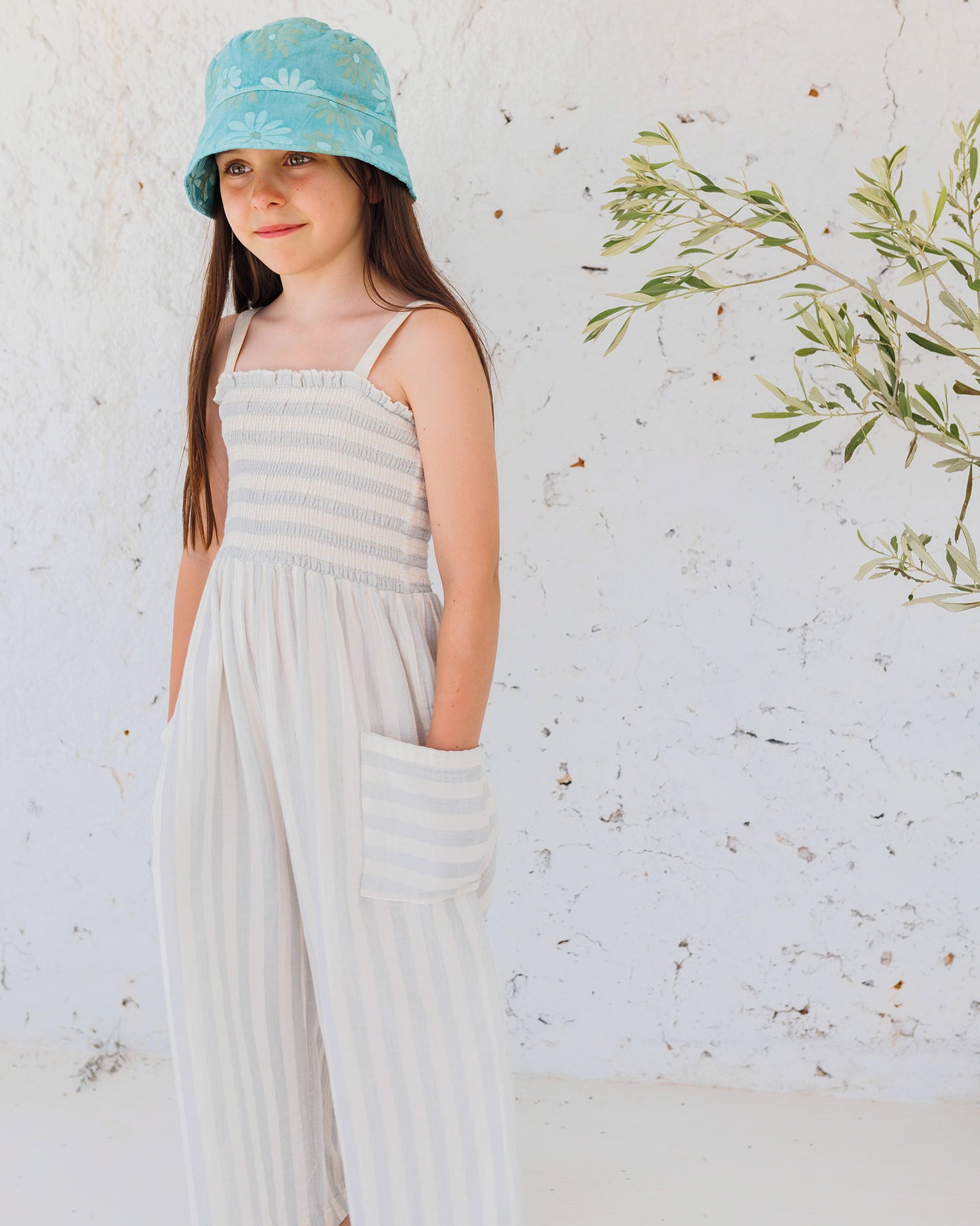 Búho BCN Stripes Jumpsuit Sky Grey