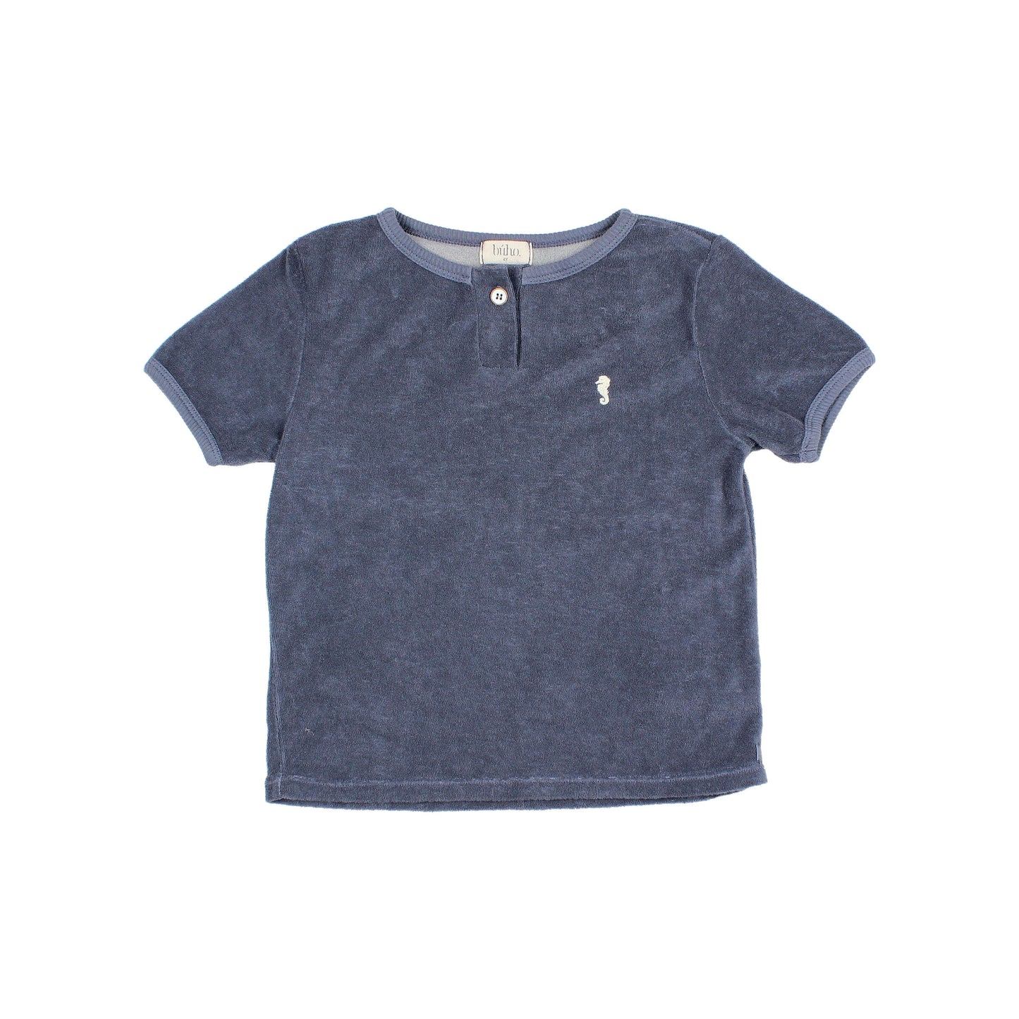 Búho BCN Terry T-Shirt Blue Stone