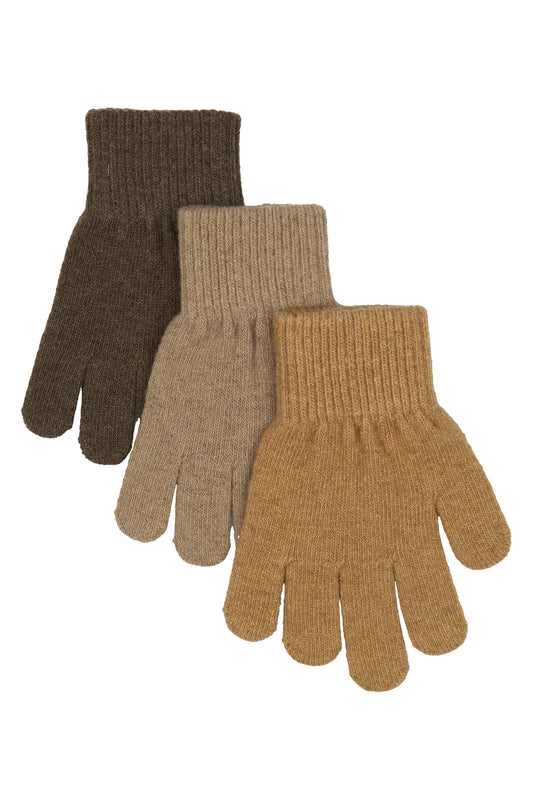 Mikk-Line Magic Handschuhe 3er Pack Chocolate Chip-Melange Denver-Medal Bronze