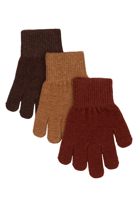 Mikk-Line Magic Handschuhe 3er Pack French Roast-Chipmunk-Apple Butter