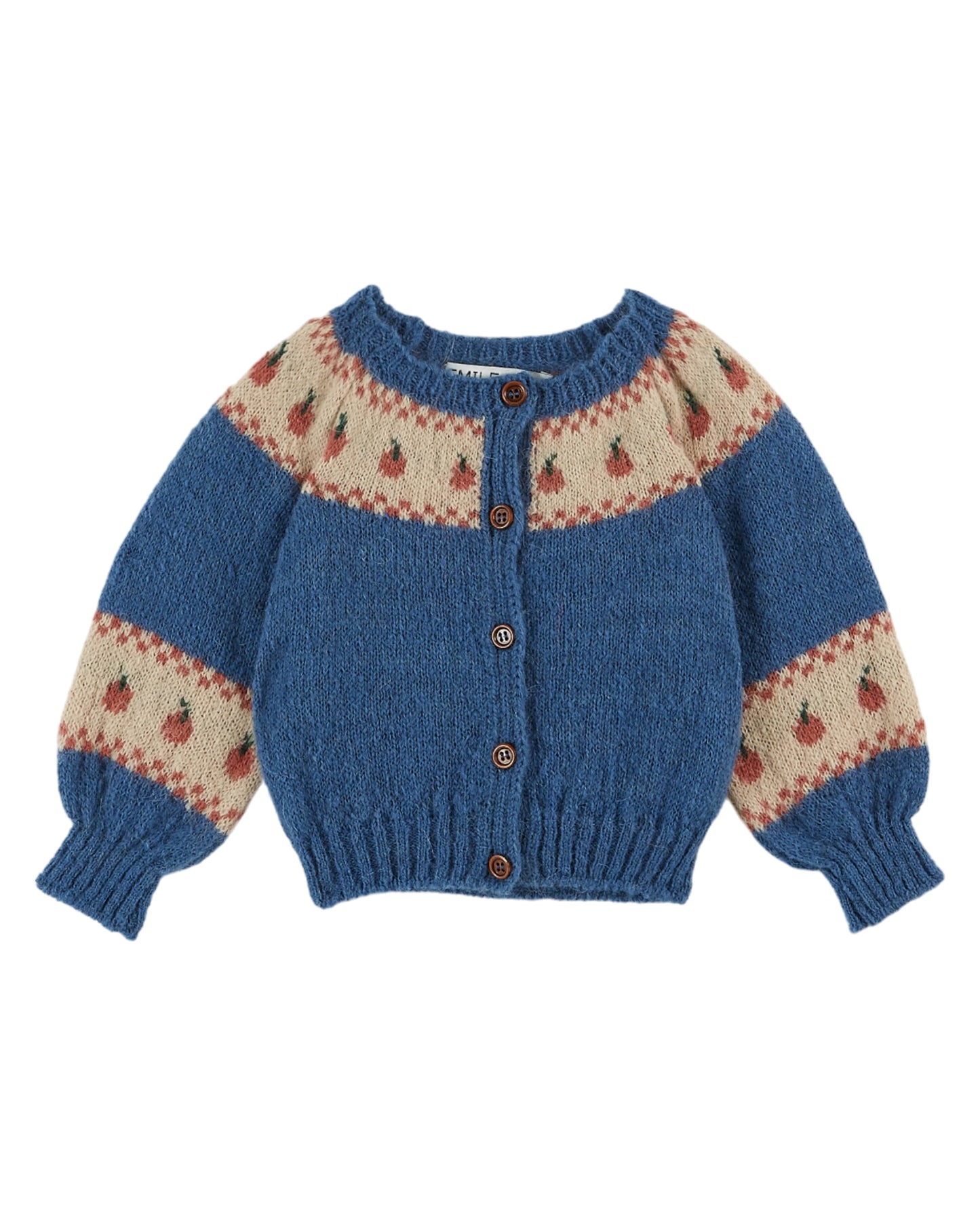 Emile et Ida Apple Cardigan Bleu