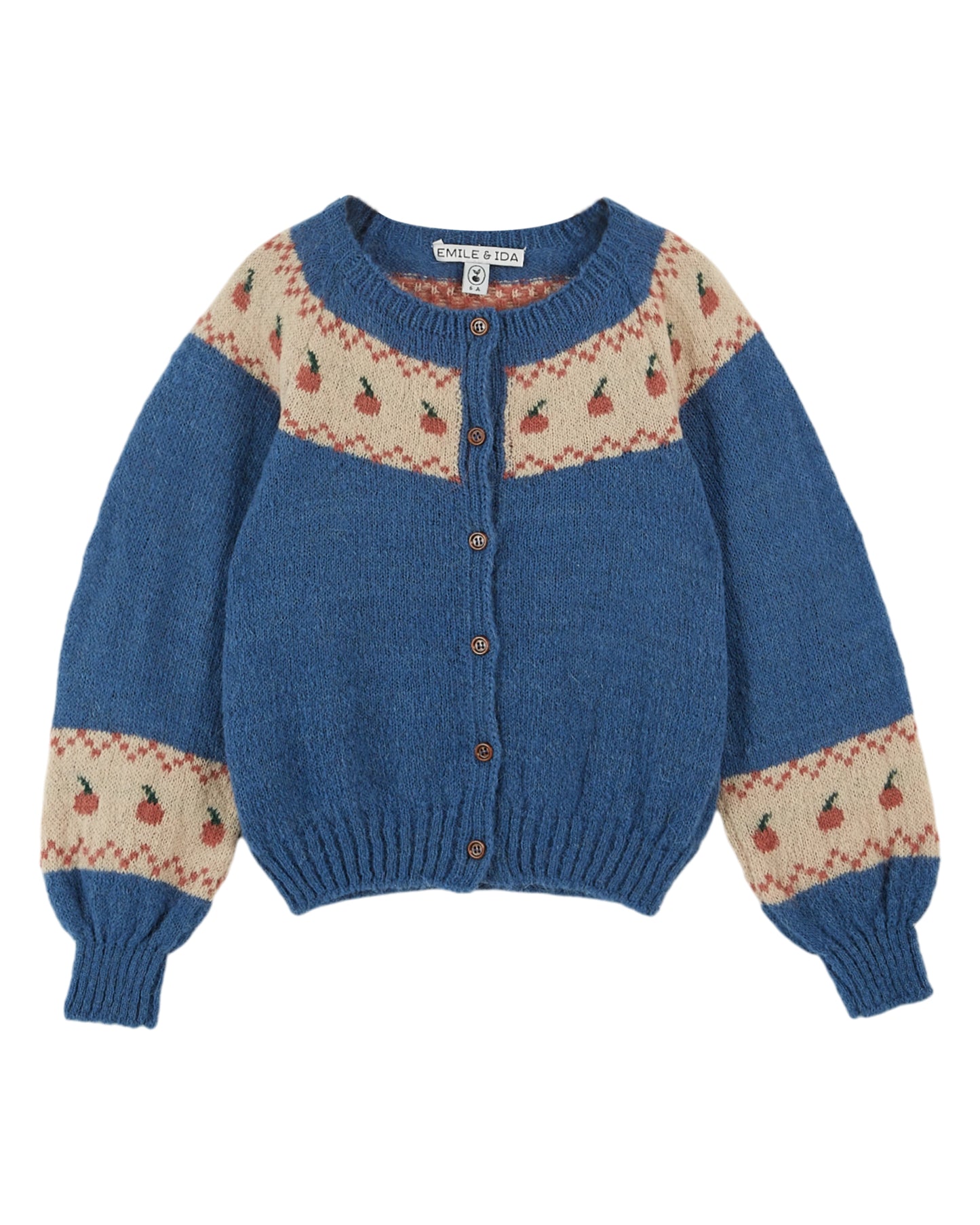 Emile et Ida Apple Cardigan Bleu