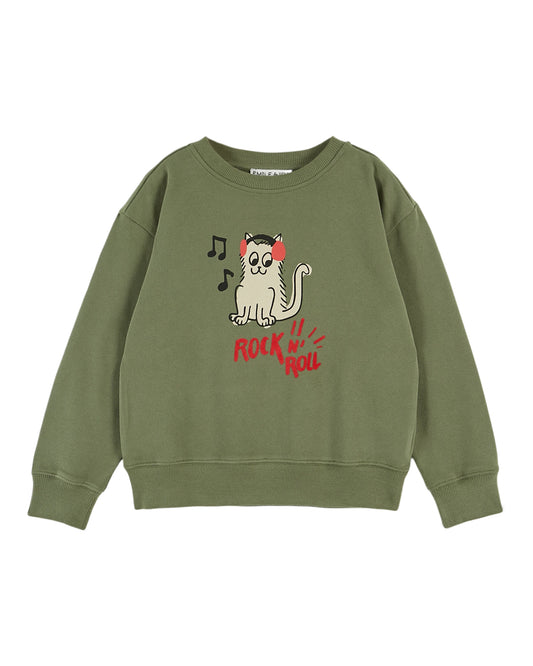 Emile et Ida Cat Sweatshirt Foret