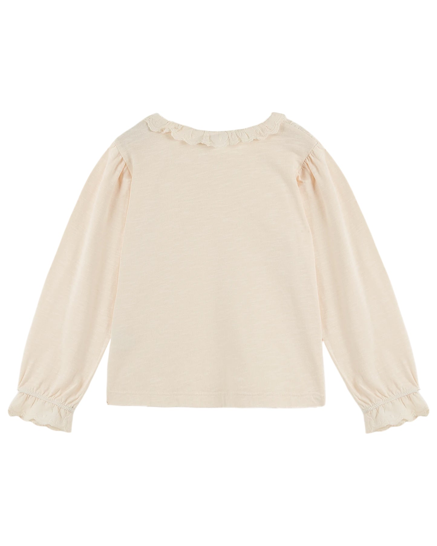 Emile et Ida Jersey Embroidered T-Shirt Cream