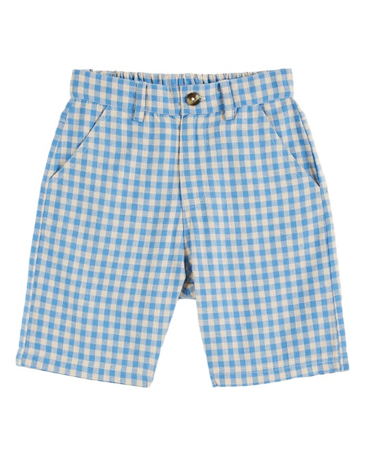 Emile et Ida Checks Shorts Vichy Lagoon