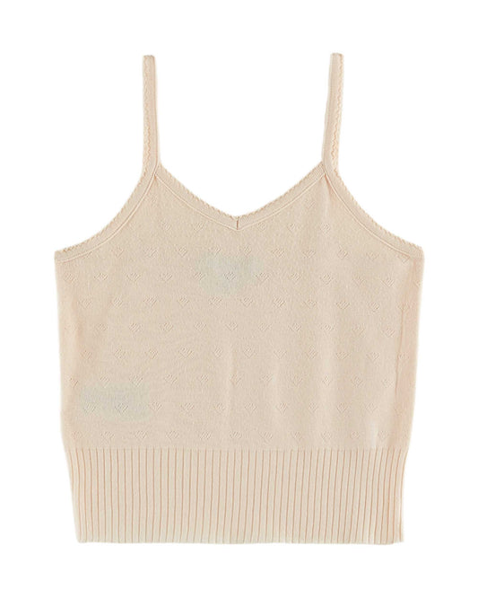 Emile et Ida Openwork Tanktop Crème